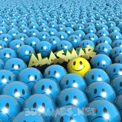 alasmar in Special Smileys style - 3D name wallpaper
