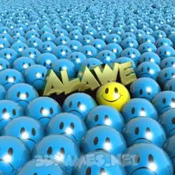 alawe in Special Smileys style - 3D name wallpaper