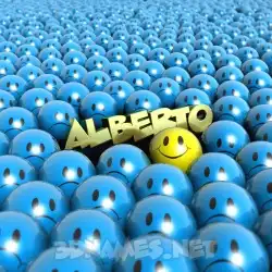 alberto in Special Smileys style - 3D name wallpaper