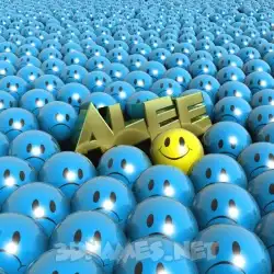 alee in Special Smileys style - 3D name wallpaper