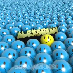 alexbrian in Special Smileys style - 3D name wallpaper