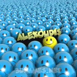 alexoudis in Special Smileys style - 3D name wallpaper