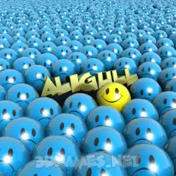 aligull in Special Smileys style - 3D name wallpaper