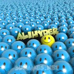alihyder in Special Smileys style - 3D name wallpaper