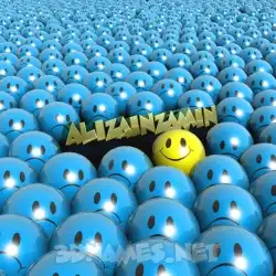 alizainzamin in Special Smileys style - 3D name wallpaper