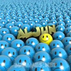 aljun in Special Smileys style - 3D name wallpaper