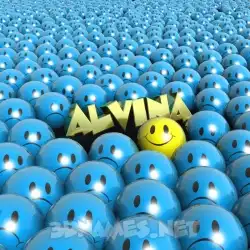 alvina in Special Smileys style - 3D name wallpaper