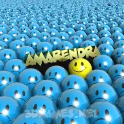 amarendra in Special Smileys style - 3D name wallpaper