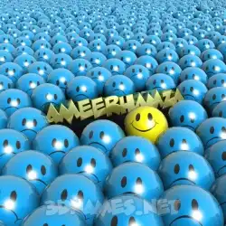 ameerhamza in Special Smileys style - 3D name wallpaper