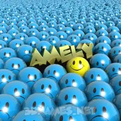 amely in Special Smileys style - 3D name wallpaper
