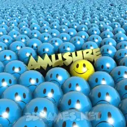 amushre in Special Smileys style - 3D name wallpaper
