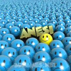 anesi in Special Smileys style - 3D name wallpaper