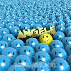 angele in Special Smileys style - 3D name wallpaper