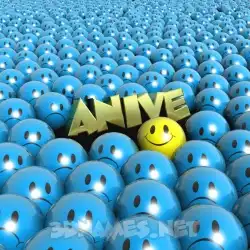 anive in Special Smileys style - 3D name wallpaper
