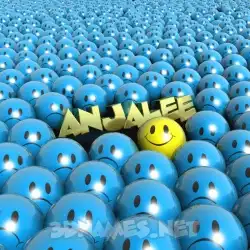 anjalee in Special Smileys style - 3D name wallpaper