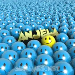 anjela in Special Smileys style - 3D name wallpaper