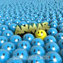 anmar in Special Smileys style - 3D name wallpaper