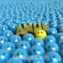 anul in Special Smileys style - 3D name wallpaper