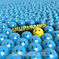 anupambindu in Special Smileys style - 3D name wallpaper