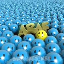 araf in Special Smileys style - 3D name wallpaper