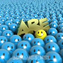 are in Special Smileys style - 3D name wallpaper