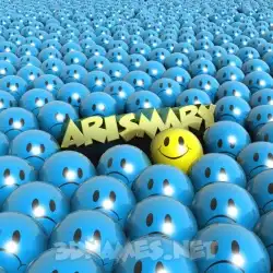 arismary in Special Smileys style - 3D name wallpaper