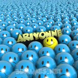 ariyonne in Special Smileys style - 3D name wallpaper