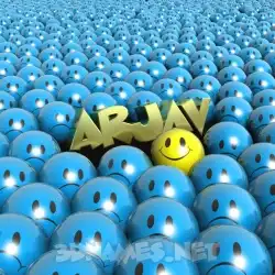 arjav in Special Smileys style - 3D name wallpaper