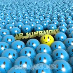 arjunraidas in Special Smileys style - 3D name wallpaper