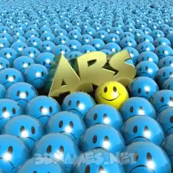 ars in Special Smileys style - 3D name wallpaper