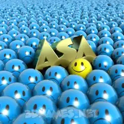 asa in Special Smileys style - 3D name wallpaper