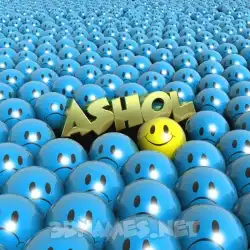 ashol in Special Smileys style - 3D name wallpaper