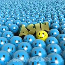 asin in Special Smileys style - 3D name wallpaper