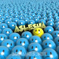 aslesha in Special Smileys style - 3D name wallpaper