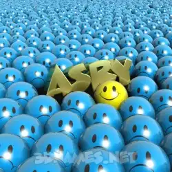 asry in Special Smileys style - 3D name wallpaper