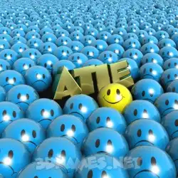 atie in Special Smileys style - 3D name wallpaper