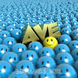 ave in Special Smileys style - 3D name wallpaper