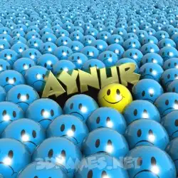 aynur in Special Smileys style - 3D name wallpaper