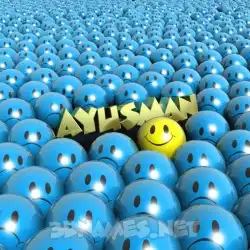 ayusman in Special Smileys style - 3D name wallpaper