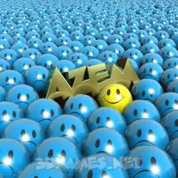 azem in Special Smileys style - 3D name wallpaper