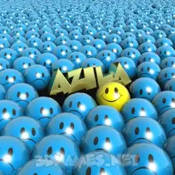 azila in Special Smileys style - 3D name wallpaper
