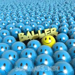 baller in Special Smileys style - 3D name wallpaper