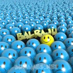 balraju in Special Smileys style - 3D name wallpaper
