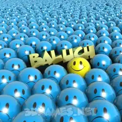 baluch in Special Smileys style - 3D name wallpaper