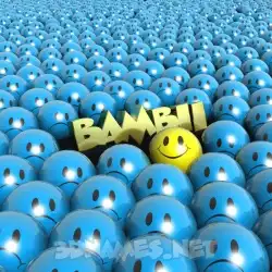 bambii in Special Smileys style - 3D name wallpaper