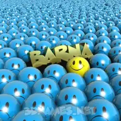 barna in Special Smileys style - 3D name wallpaper