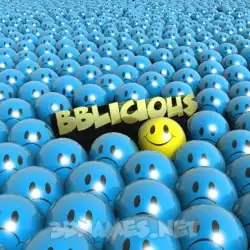 bblicious in Special Smileys style - 3D name wallpaper