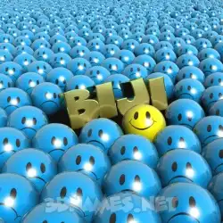 biji in Special Smileys style - 3D name wallpaper