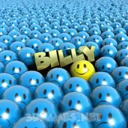 billy in Special Smileys style - 3D name wallpaper