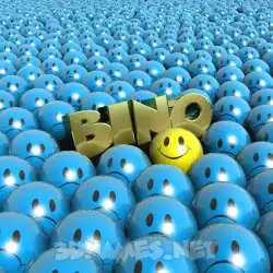 bino in Special Smileys style - 3D name wallpaper
